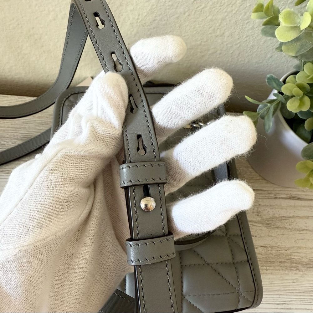 New Gucci Marmont GG Gray Leather Crossbody Shoulder small tote bag - Picture 14 of 14